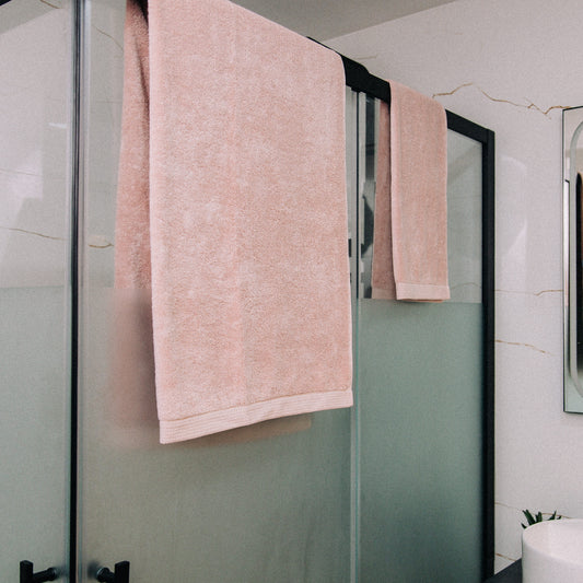 3-piece towel set Peach Blush