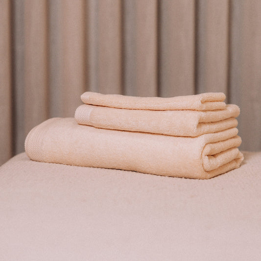 3-piece towel set Soft Buttercream