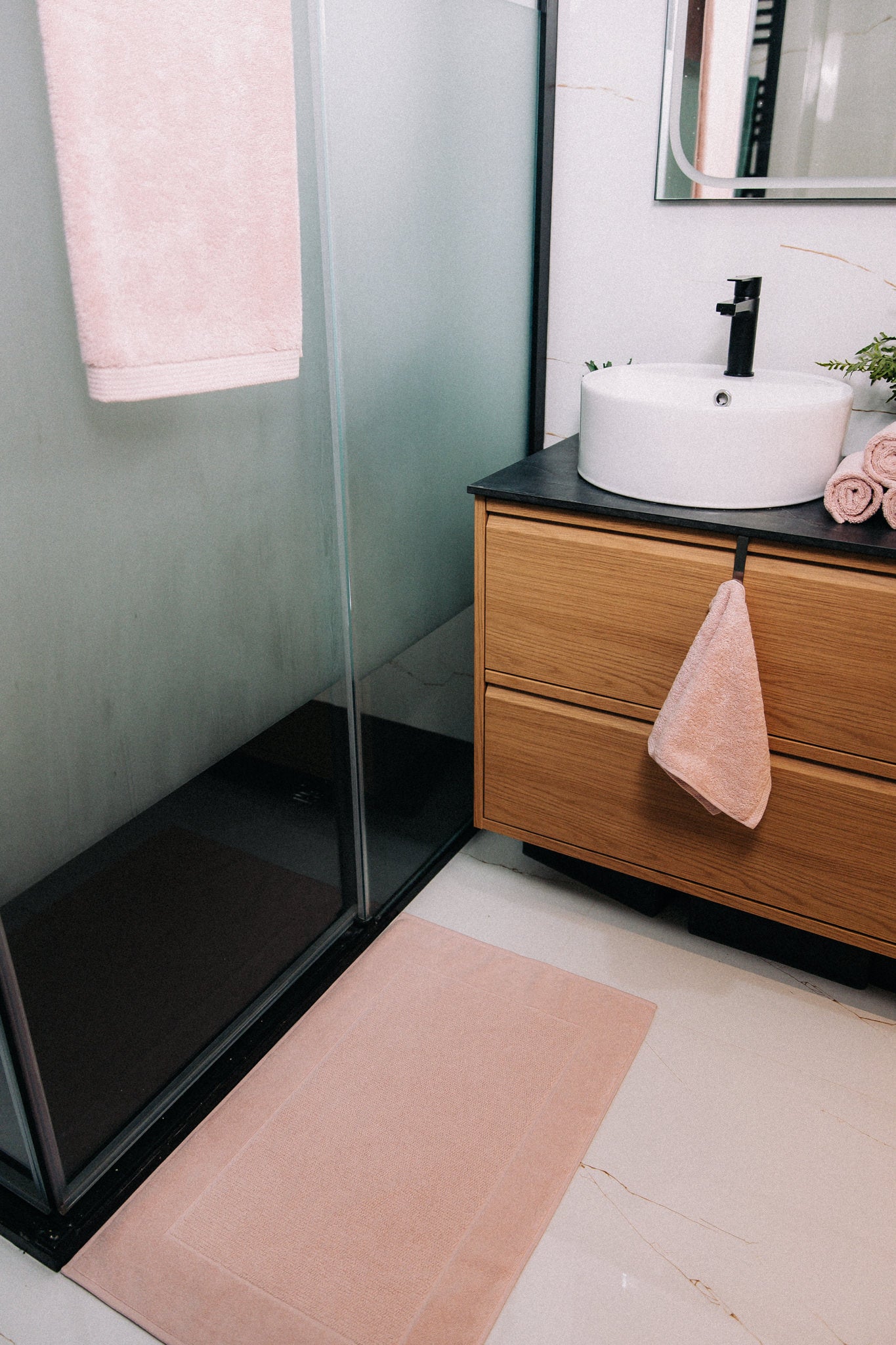 4-piece towel set Peach Blush