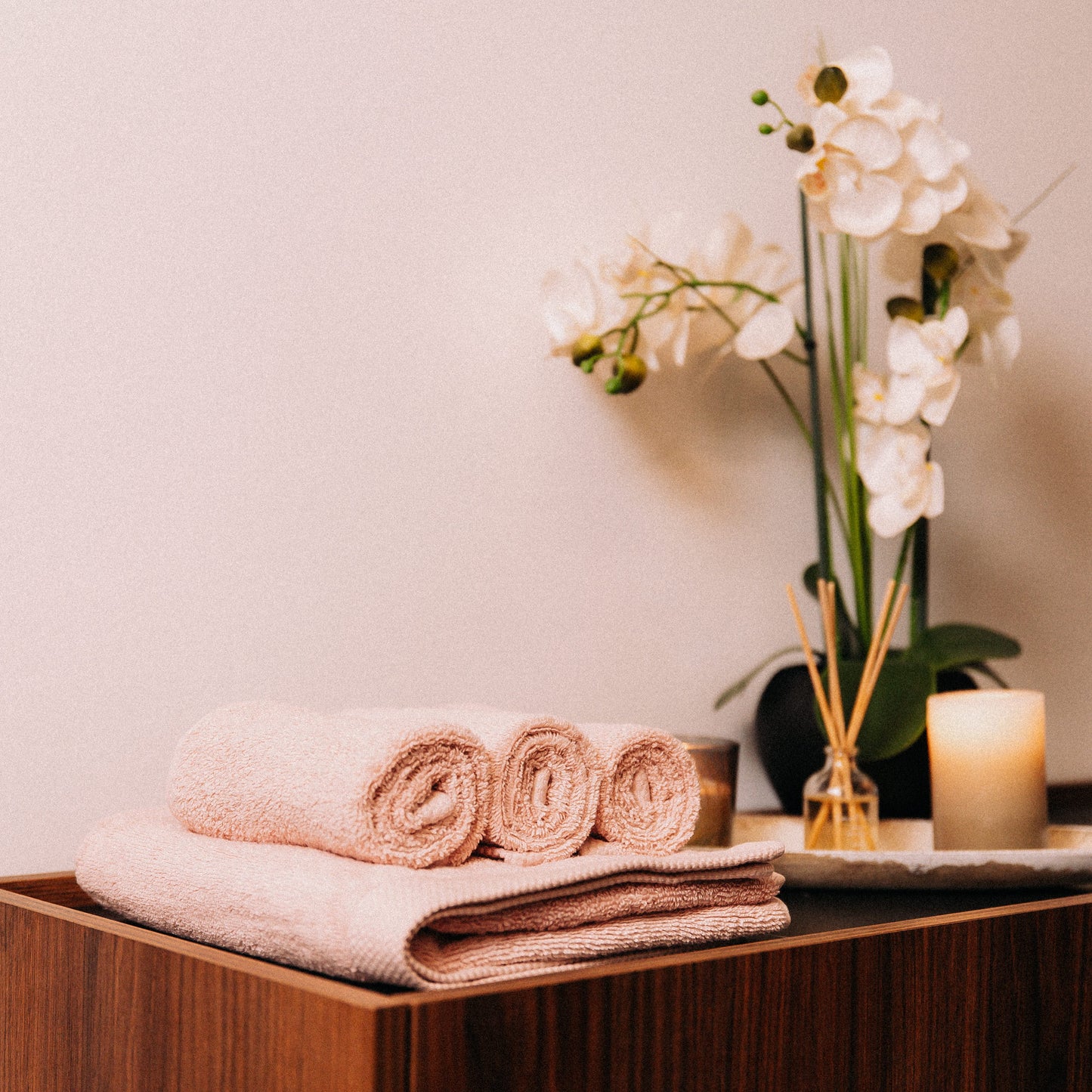 2-piece towel set Peach Blush