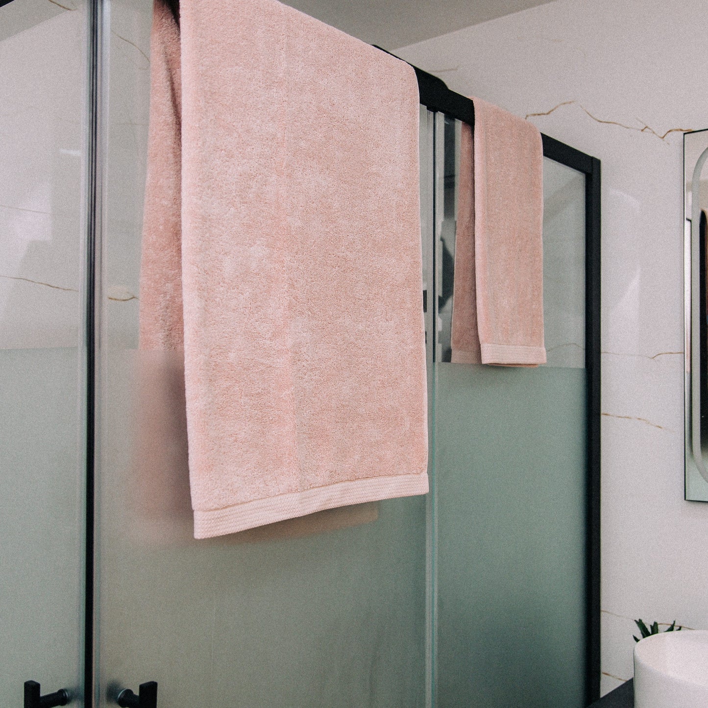 3-piece towel set Peach Blush