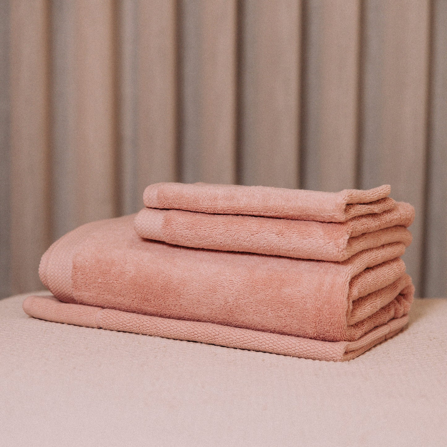 4-piece towel set Peach Blush