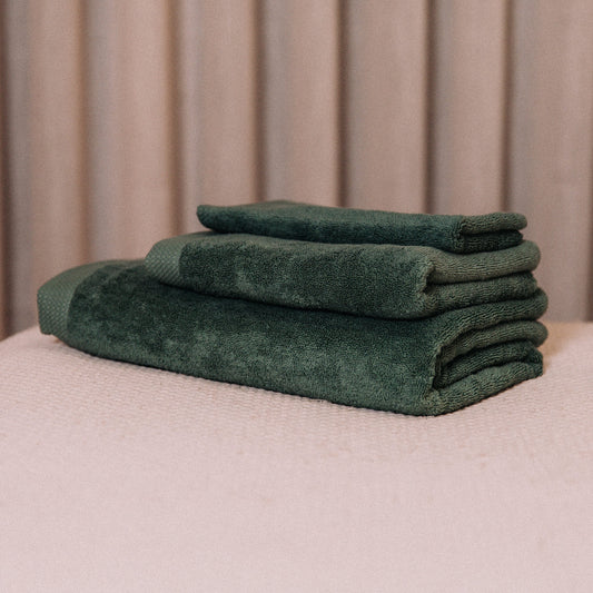 3-piece towel set Stone Green