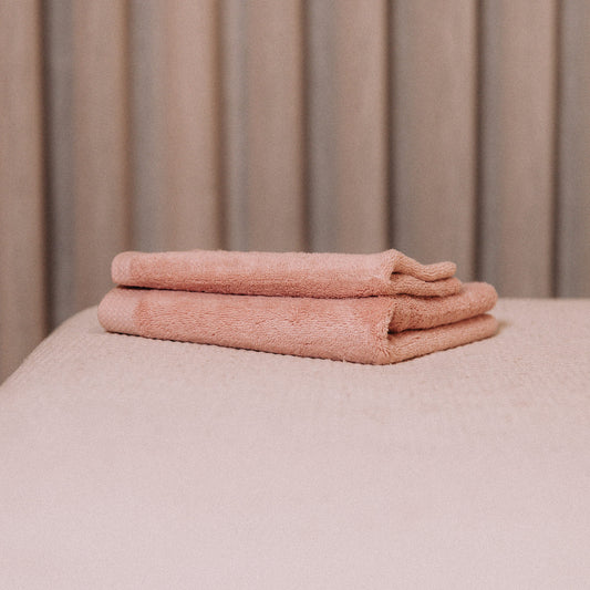 2-piece towel set Peach Blush