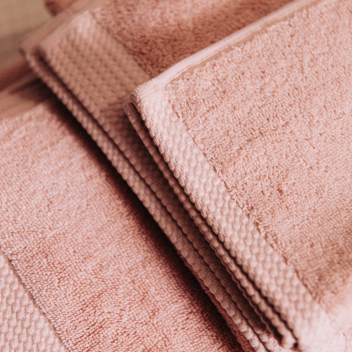 2-piece towel set Peach Blush