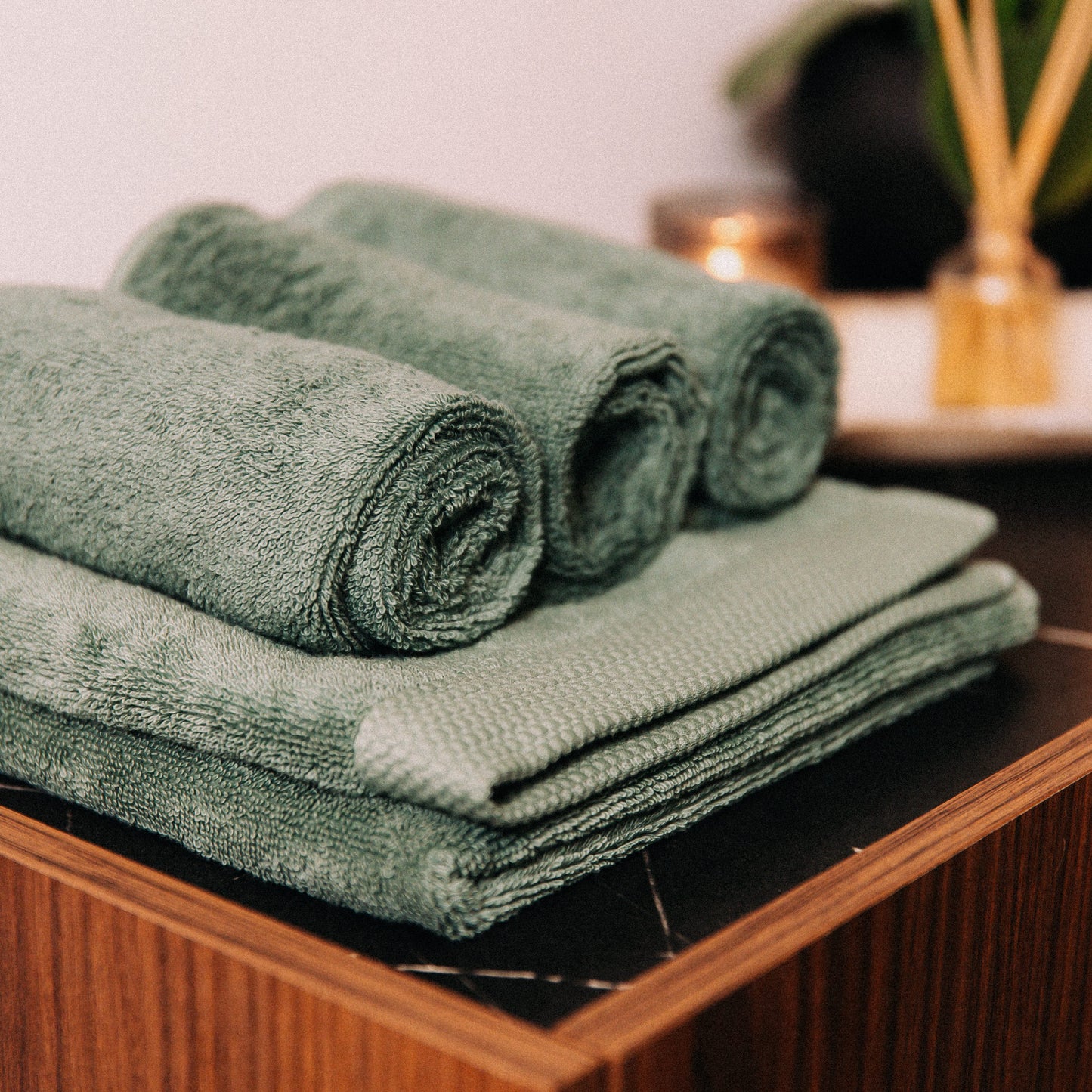 2-piece towel set Stone Green